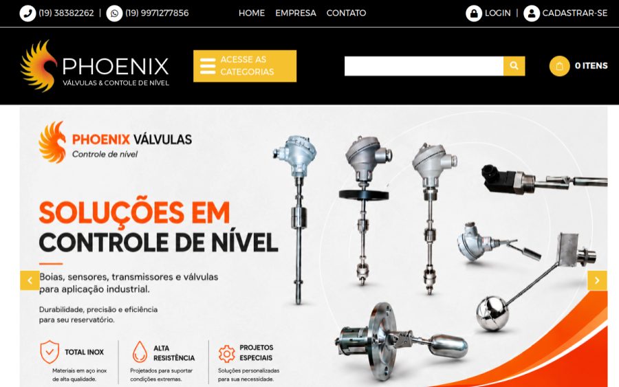 Prévia do site phoenix valvulas