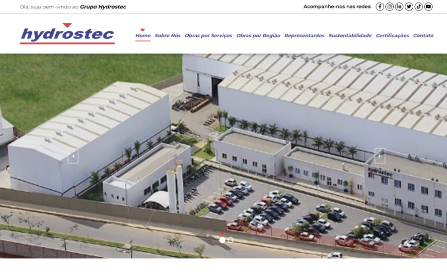 Prévia do site Hydrostec 