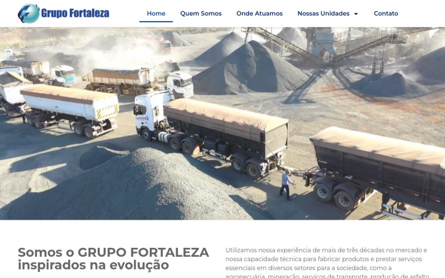 Prévia do site Grupo fortaleza