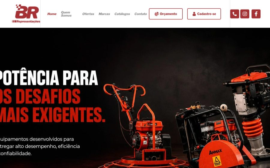 Prévia do site BR REPRESENTAÇÕES