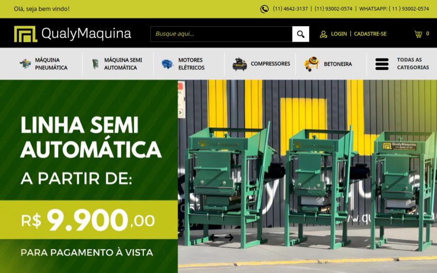 Prévia do site QualyMaquina
