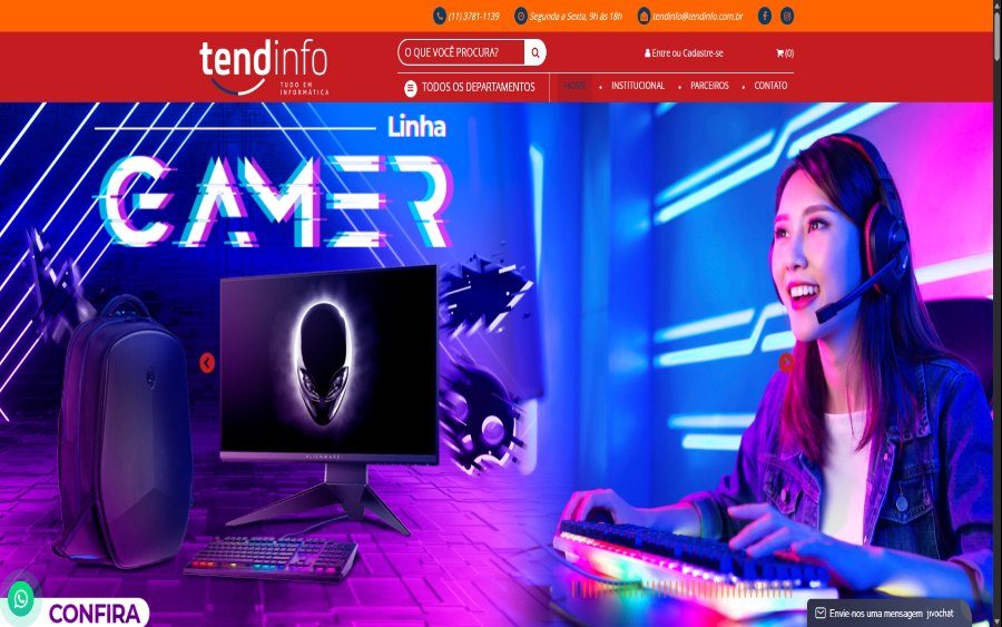 Prévia do site TendInfo
